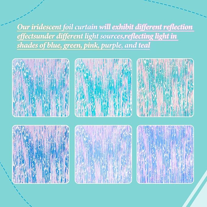 DECOCKRAT 3 Pack Foil Fringe Backdrop - Image 4