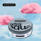Morfose Extra Aqua Hair Gel Wax with Shiny and Flexible Level 2 Hold, Manage Flyaways, Braids, and Curls, Professional Hair Styling for Women and Men, Chewing Gum Scent, 5.92 fl. oz