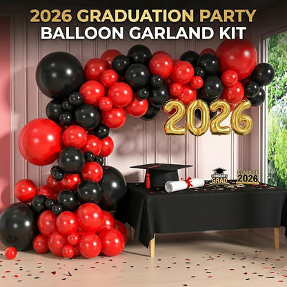 110pcs Red and Black Balloons Garland Arch Kit, 18/12/10/5 Inch Balloons | - Image 6