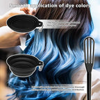 32 Pcs Hair Dye Coloring Kit,Hair Dye Tools for DIY Salon.Hair Dye Brush and Bowl Set/Highlighting Frosting Cap with Plastic Hooks/Dye Brush/Ear Cover/Gloves/Comb/Hairpin/Hair Coloring Cape(Black)