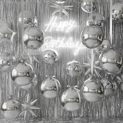 Jenaai 30 Set Round Foil Balloons Bulk 22 Inch 4d Metallic Giant Balloons Set - Image 4