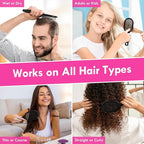 Vented Detangling Hair Brush - 2 Pack Detangler Hairbrush for Effortless Tangle Removal - Ultra-Soft Bristles -For Natural Curly Straight Wet Dry Damaged Hair for Women Men Kids