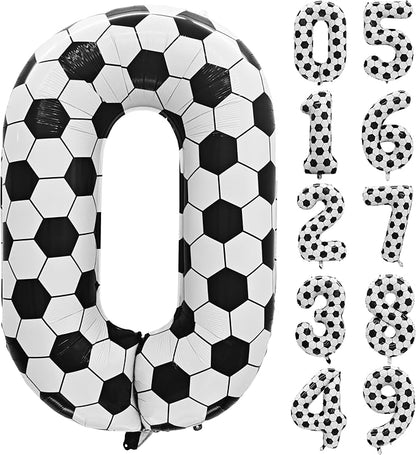 Black White Soccer Number 0 Balloon 10nd Birthday Decoration 40in 0 Balloon | by Exquisitehighqualitypartydecorationstomeetyoureveryneed%EF%BC%81