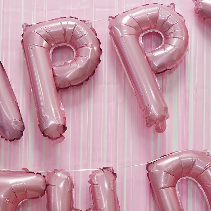 Metallic Pink Happy Birthdays Banner - Image 4
