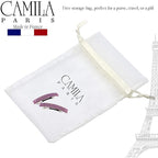Camila Paris CP3039 French Hair Barrette Clip for Girls, Set of 2 Purple Rubberized Metal Clasp Strong Hold Grip Hair Clips for Women, No Slip Durable Styling Girls Hair Accessories, Made in France