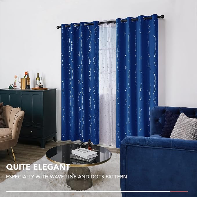 Deconovo Living Room Curtains 84 Inches Long, Thermal Insulated, Room Darkening - Image 4