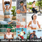 10 PCS Headbands for Women - Fashion Non Slip Cotton Headbands for Women and Men Perfect for Sports and Outdoor Activities in Summer,Including Running, Yoga, Cycling, Gym Workouts
