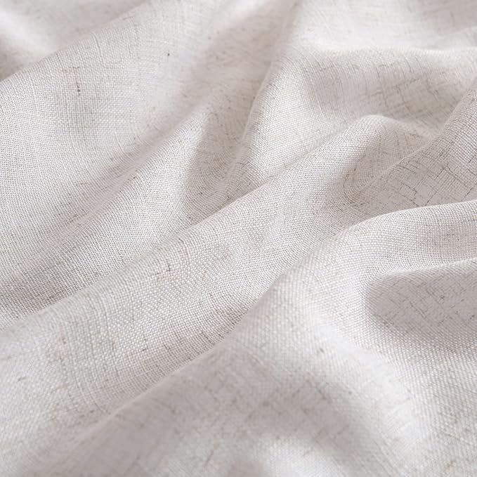 MIULEE White Linen Curtains 52x96 Inch Long - Image 4