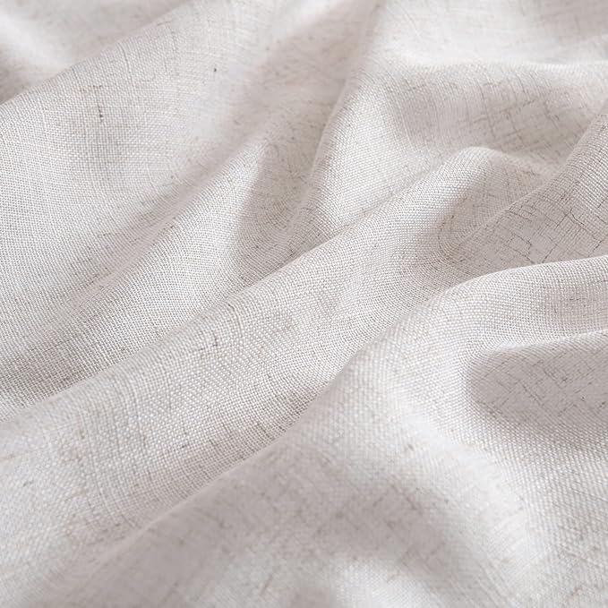 MIULEE White Linen Curtains 52x72 Inch Length - Image 4