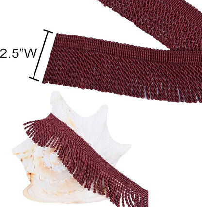 BEL AVENIR Bullion Fringe Trim Curtain Fringes 10 Yard x 2.5 Inches Sewing | - Image 4