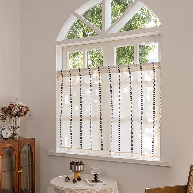 Sutuo Home Boho Valance Curtain 36 inches Tier - Image 3