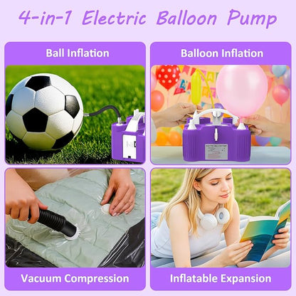 4-in-1 Balloon Pump Electric Balloon Pump Inflador De Globos Electrica Sports - Image 3
