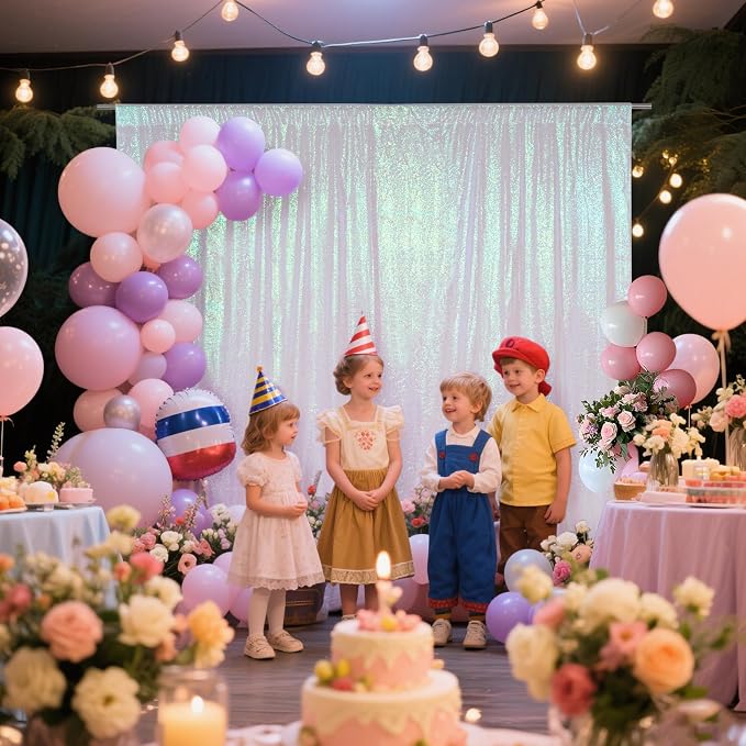SquarePie 7x7ft Iridescent Sequin Backdrop, High Density Non-Transparent - Image 2
