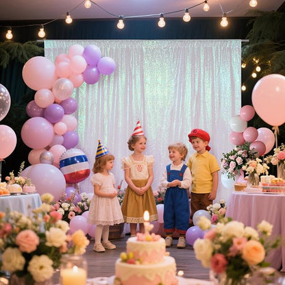 SquarePie 8x8ft Iridescent Sequin Backdrop, High Density Non-Transparent - Image 2