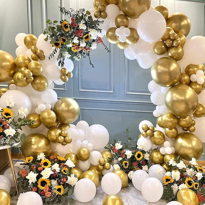 50 Pack Metallic Gold Balloons 12 Inch - Image 8