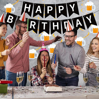 Beer Birthday Banner for Beer Party and Birthday Wedding Party Supplies - Image 3