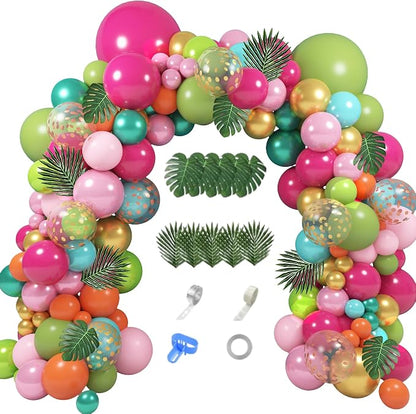 158Pcs Tropical Balloon Arch Garland Kit by OuddyParty