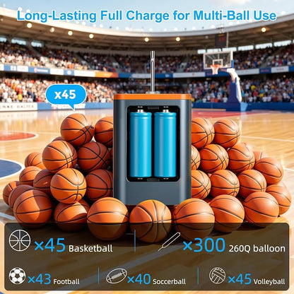 Portable 2-in-1 Electric Ball Pump & 260 Long Balloon Pump 1800mAh | Ball Pump - Image 7