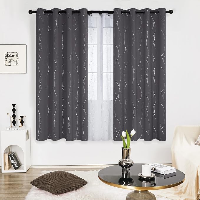 Deconovo Living Room Curtains 72 Inches Long, Thermal Insulated, Room Darkening - Image 2