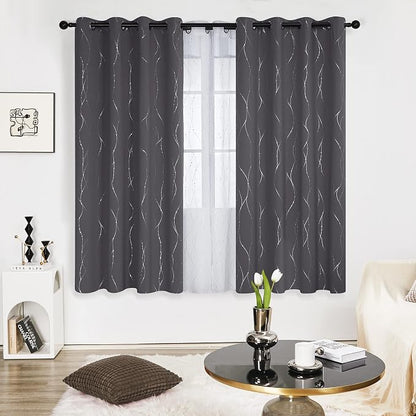 Deconovo Living Room Curtains 72 Inches Long, Thermal Insulated, Room Darkening - Image 2