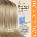DOORES Hair Extensions Clip in Human Hair, Balayage Medium Copper to Sandy Blonde 18 Inch 120g 7pcs, Clip in Hair Extensions Remy Weft Natural Straight Weft for Women