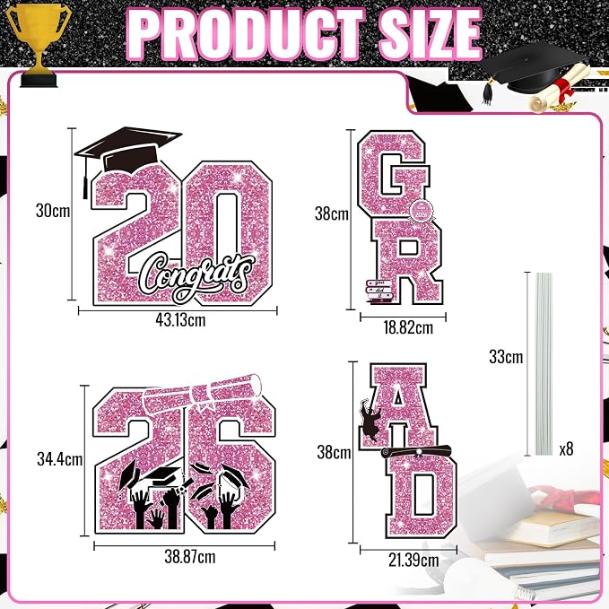 Graduation Yard Sign Class of 2026 Decorations - Image 2