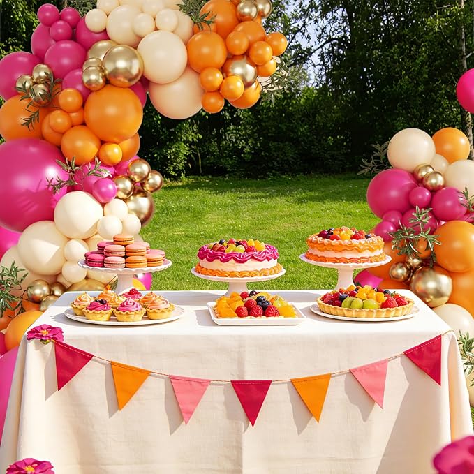 Pink and Orange Balloon Arch Kit - Image 3