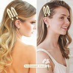 20PCS Bridesmaid Hair Clips No Bend Hair Clips Bridesmaid Hair Accessories Gifts Makeup Creaseless Glitter Hair Clip for Bride Women Girls(20Pcs/10Cards)