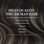 GOO GOO Clip in Hair Extensions Real Human Hair, Remy Human Hair Extensions Clip ins for Women, Natural Human Hair, 22 Inch 170g 7Pcs, 1B/16/1B Balayage Natural Black to Light Blonde