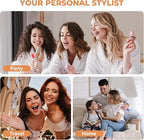 5 in 1 Blow Dryer Brush Set,Hot Air Styler Negative Ion Air Curling Wrap Air Curler, Round Brush Blow Dryer Curling Iron Hair Styling Tools Gift for Dry,Volumize, Straight,Curl,100-120V