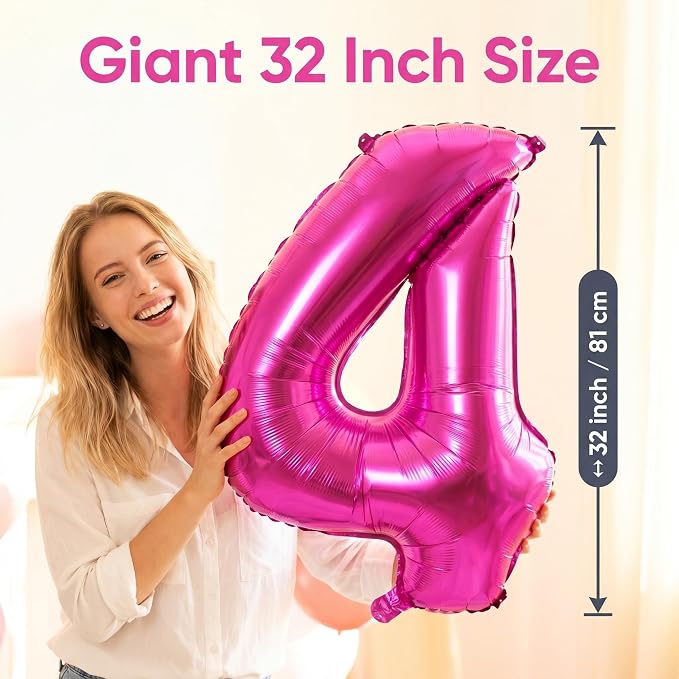 YPSelected 32 Inch Large Foil Helium Number Balloon Birthday Wedding Party 0-9 - Image 5