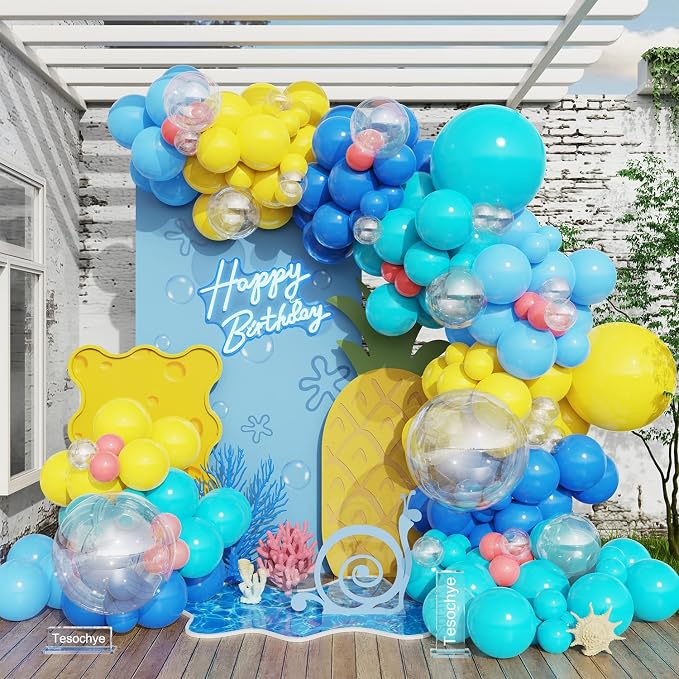 152pcs Cartoon Sponge Balloon Arch Kit by Tesochye