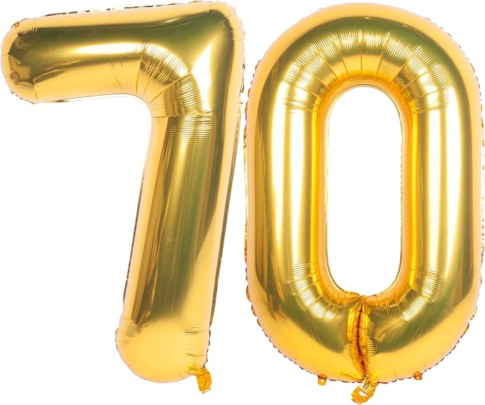 40 Inch gold Number Balloons 70 Helium Foil Mylar Balloon | Birthday Party by Exquisitehighqualitypartydecorationstomeetyoureveryneed%EF%BC%81