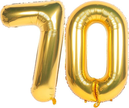 40 Inch gold Number Balloons 70 Helium Foil Mylar Balloon | Birthday Party by Exquisitehighqualitypartydecorationstomeetyoureveryneed%EF%BC%81