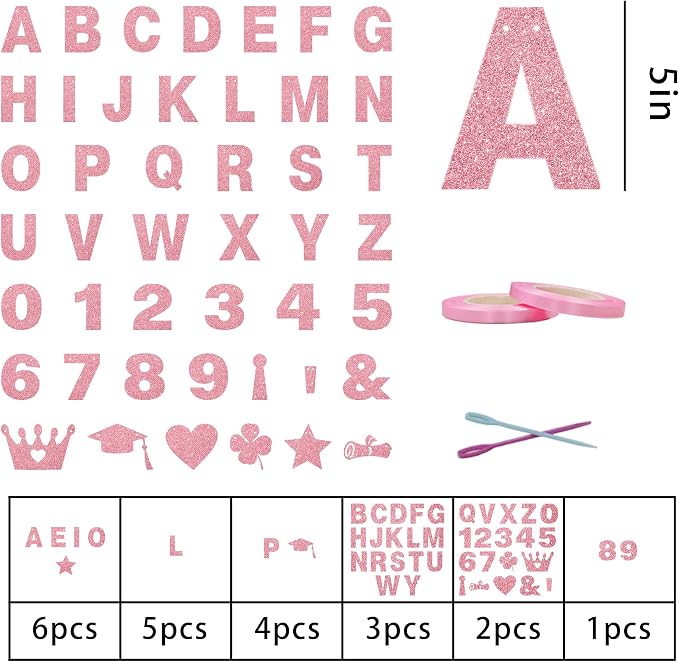131 PCS Custom Banner DIY Letter Banners Personalized Banner - Image 2