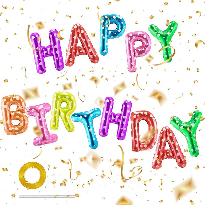CANREVEL Happy Birthday Banner Decorations + 12Pcs Balloons, by CANREVEL