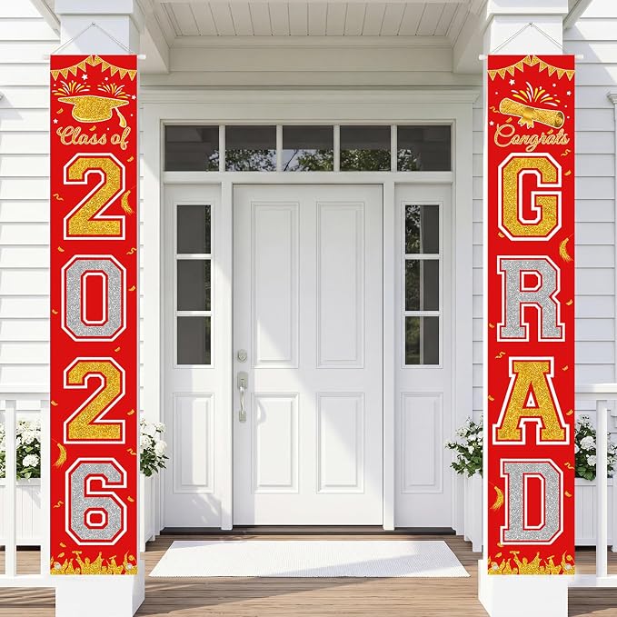 Graduation Banner 2026, Class of 2026 Banner, Indoor Outdoor Graduation Party by Unknown