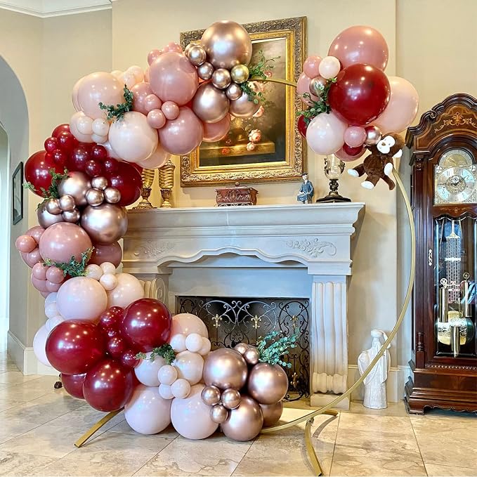 Burgundy Rose Gold Balloon - Image 3
