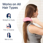Crave Naturals Glide Thru Detangler Brush Pack of 2 - Curly Hair Brush for Women and Kids - Wet and Dry Comb for Adults - Soft Flexible Bristles for Gentle Use - Pink and Soft Hazy Swirl
