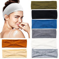 Headbands for Women, Non Slip Premium Stretchy Head Bands for Yoga, Working Out, Travel or Running Sweat Bands,Pack of 8