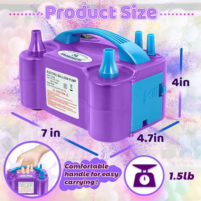 Anordsem Electric Balloon Air Pump: Polypropylene Plastic Case - Image 3
