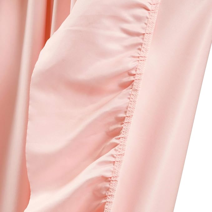 Lush Decor Reyna Ruffle Window Curtain Panel Set, Blush Pink - Image 6