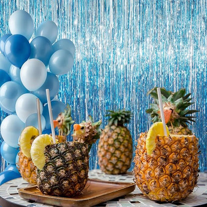 GOER 3.2 ft x 9.8 ft Metallic Tinsel Foil Fringe Curtains Party Photo Backdrop - Image 4