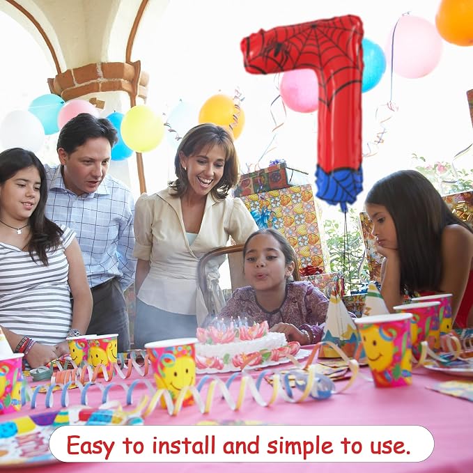 40 Inch Giant Spider Theme Number Foil Balloons - Image 6