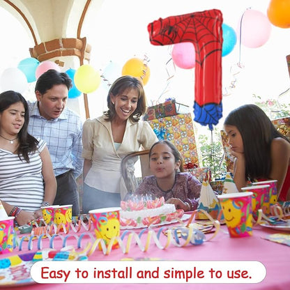 40 Inch Giant Spider Theme Number Foil Balloons - Image 6