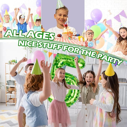 40 Inch Giant Green Pixel Miner Theme Number Balloons 40 Inch Foil Party - Image 5