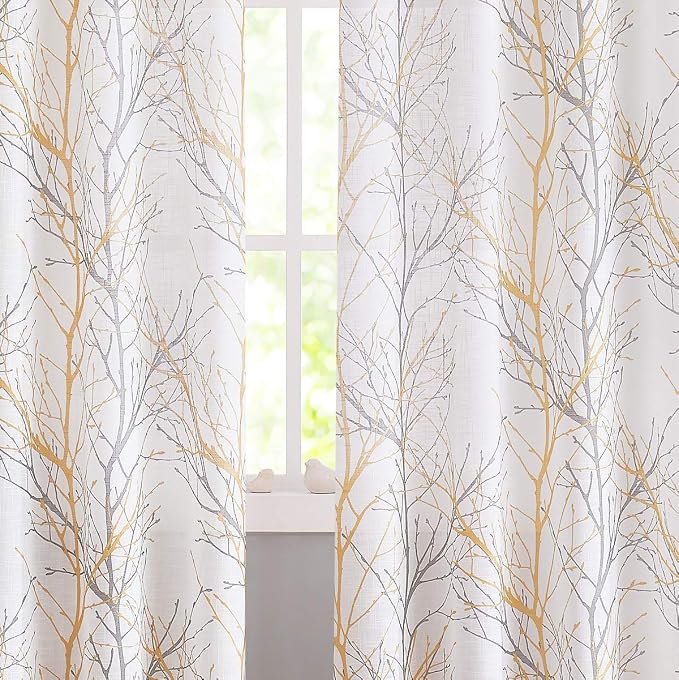 FMFUNCTEX Linen Semi Sheer Curtains - Image 6