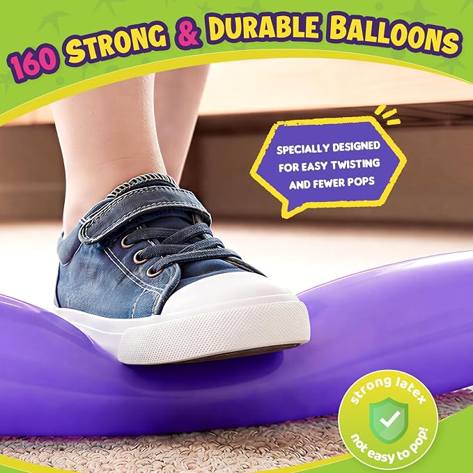 Balloon Twisting Kit with Pump for Beginners, 30 Balloon Animal Tutorials | 160 - Image 5