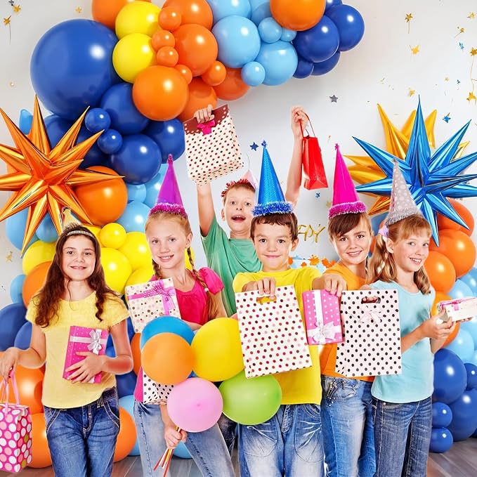 Blue and Orange Yellow Balloon Arch Kit - Image 4