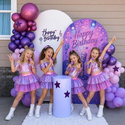 Purple Pink Balloons, 60 Packs 12 Inch Metallic Purple Pink Confetti Balloons - Image 3
